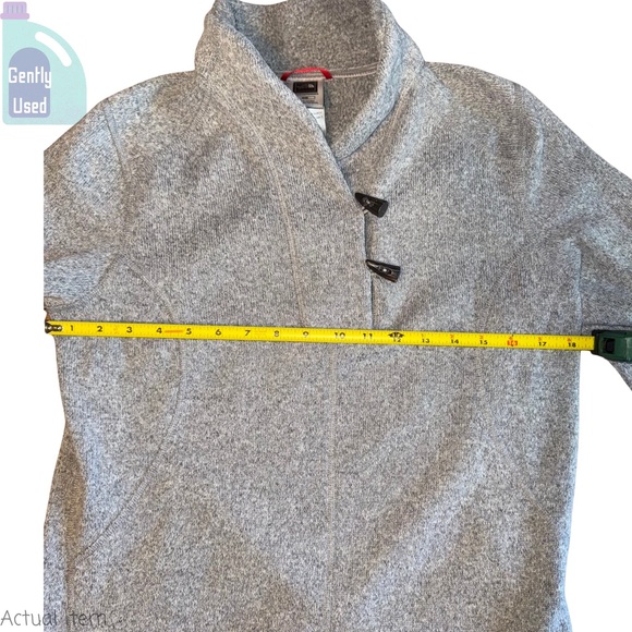The North Face Gray Toggle Collar Fleece Sweater Pullover Size Medium 🩶 - Picture 2 of 7